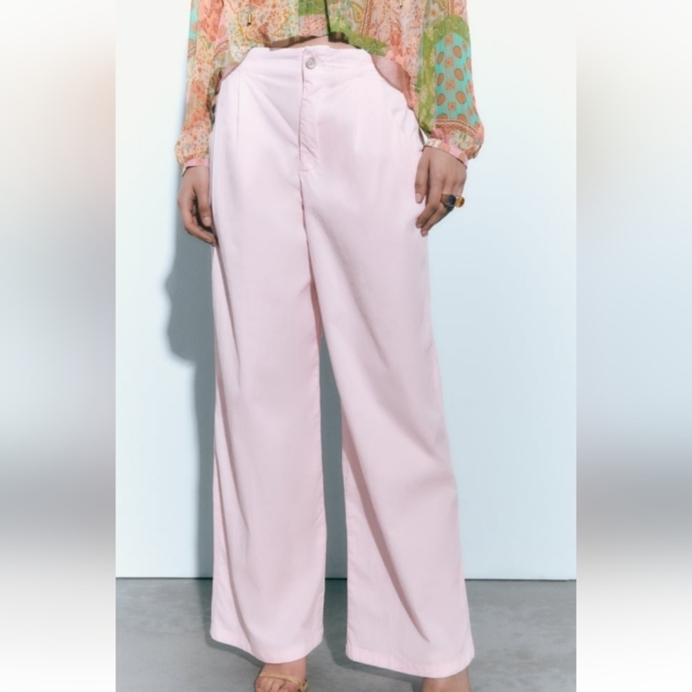 Zara wide Leg Pants with Darts size XL